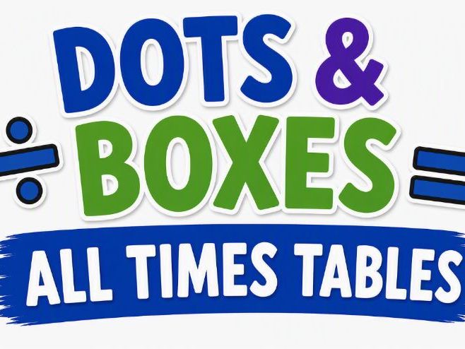 Dots & Boxes Division Game: Divide by 2-12 Complete Set | Fun Maths Fluency Activity