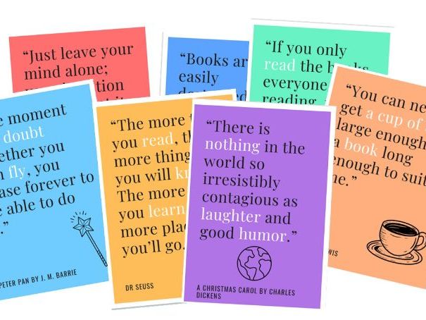 English Classroom Posters Author / Literary Quotes
