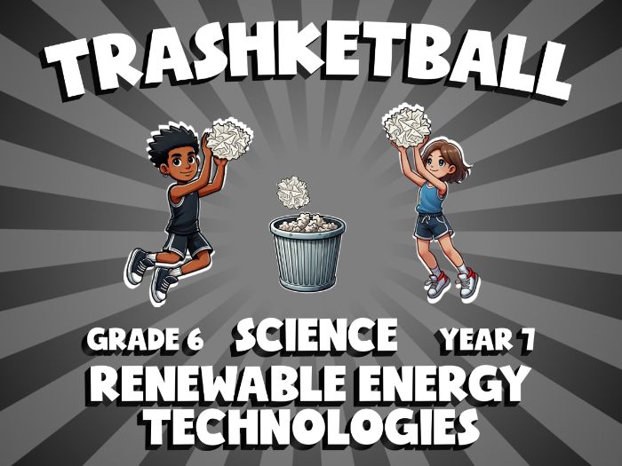 Renewable Energy Technologies TRASHKETBALL Science Game | No-Prep Year 7 Review Activity