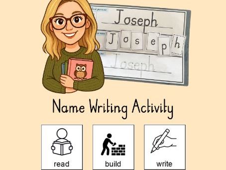 Editable Name Writing Activity - Read It, Build It, Write It