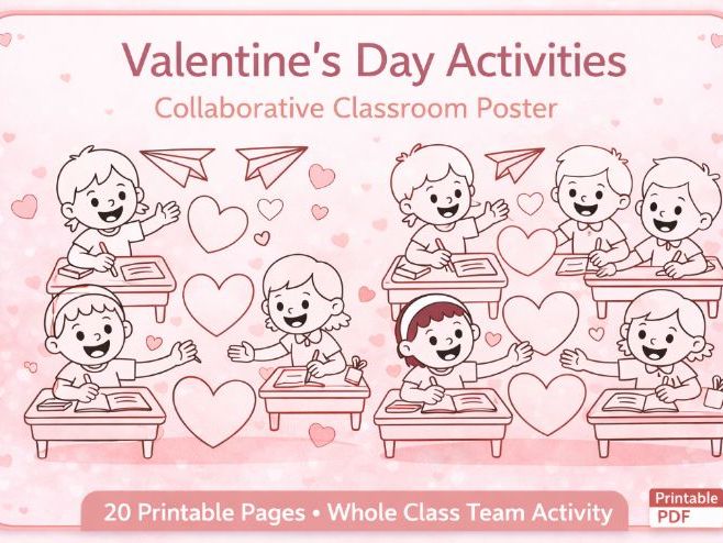 Valentine’s Day Collaborative Poster – Whole Class Activity