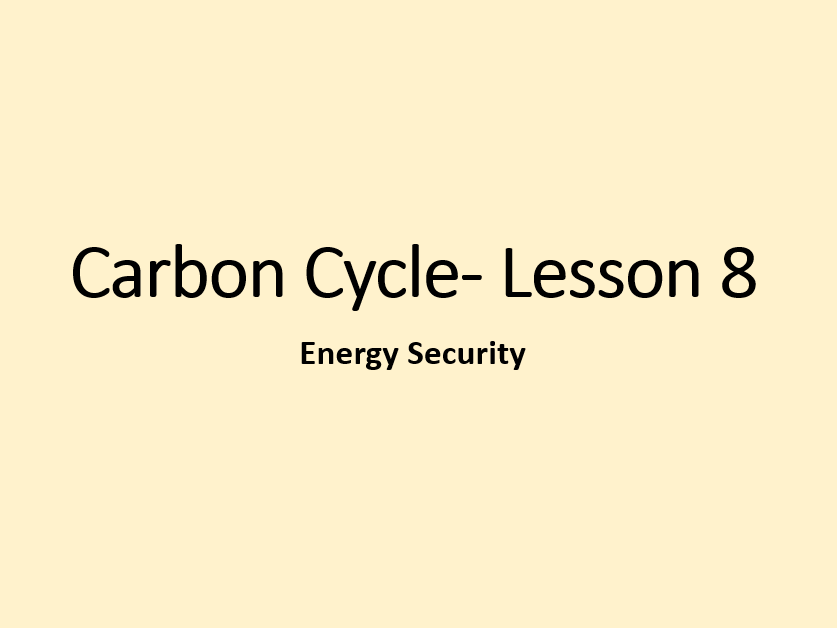 The Carbon Cycle- Energy Security (Edexcel A-Level Geography)