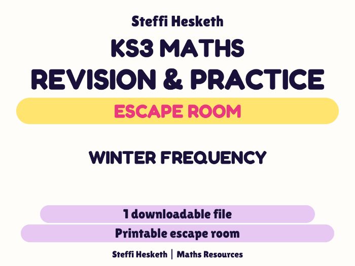 KS3 Maths Christmas Escape Room – Winter Frequency | 8 Revision Challenges