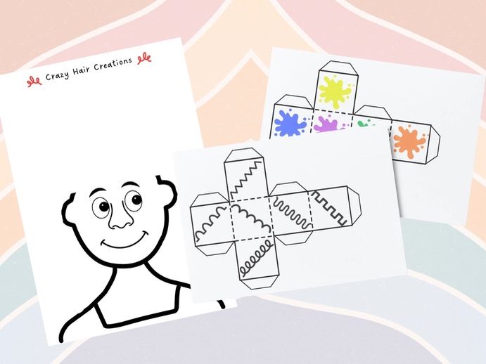 Mark Making - Crazy Hair Creations (prewriting)