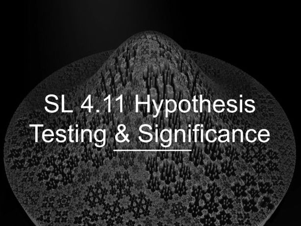 IB Math AI SL 4.11 - Hypothesis Testing & Significance