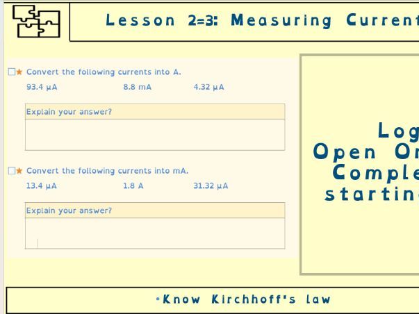 GCSE Electronics Concepts L3 — presentation, worksheet & videos covering Circuit Concepts
