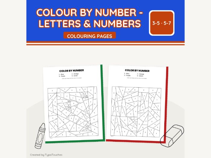 Colour by Number - Letters & Numbers | 72 pp