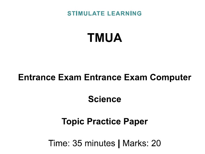 TMUA Paper 2 Mathematical Reasoning Practice