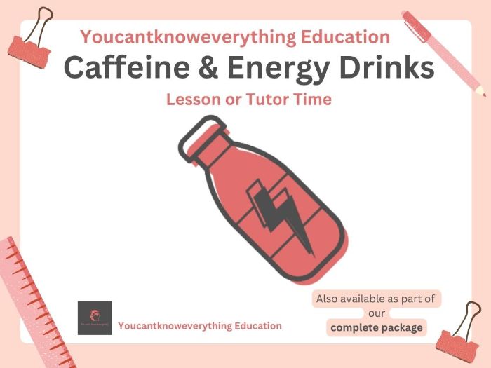 Caffeine & Energy Drinks PSHE Lesson