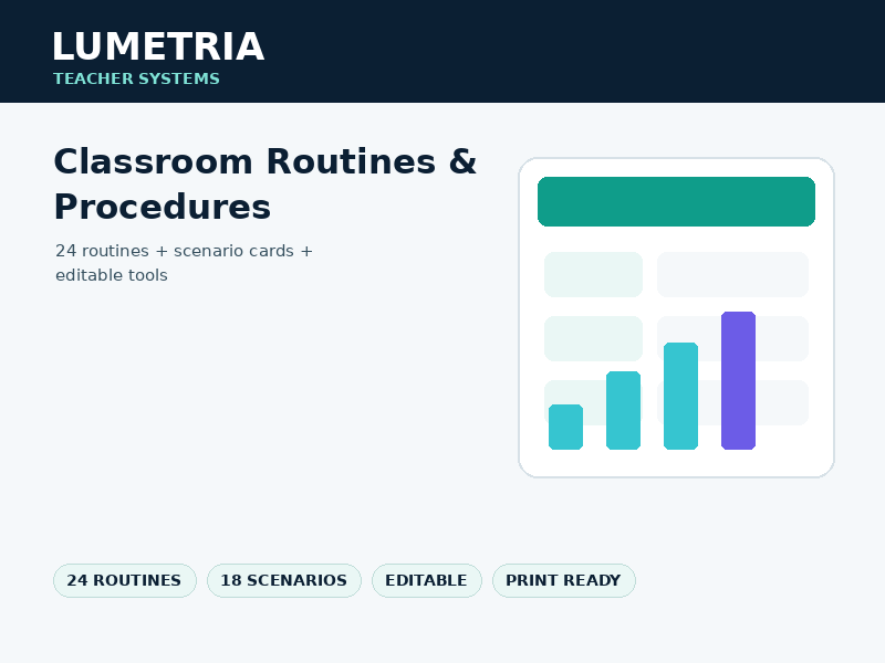 Classroom Routines & Procedures Mega Pack | Editable Posters, Scenarios & Checklists