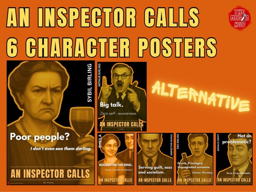 Priestley | An Inspector Calls | GCSE English Literature | Classroom Poster Bundle X 6 | Characters