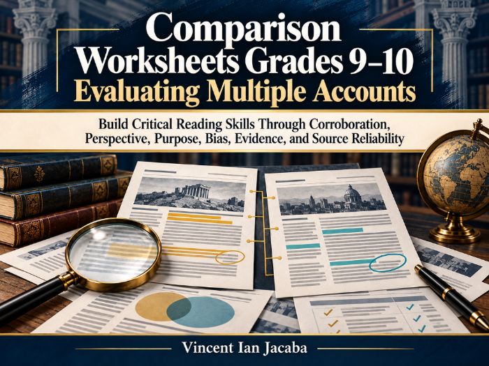 Source Comparison Worksheets Grades 9–10 | Evaluating Multiple Accounts