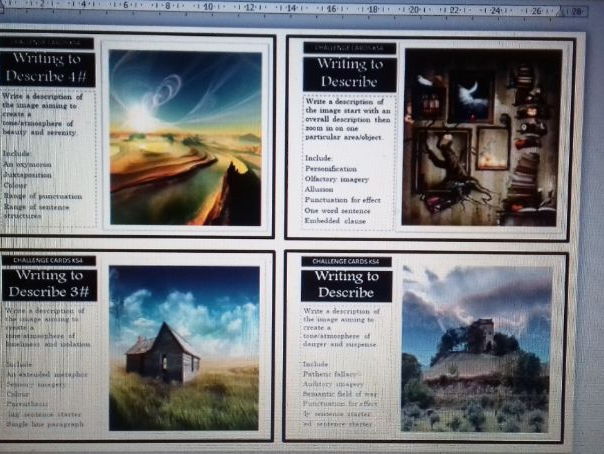 Creative and Narrative challenge cards