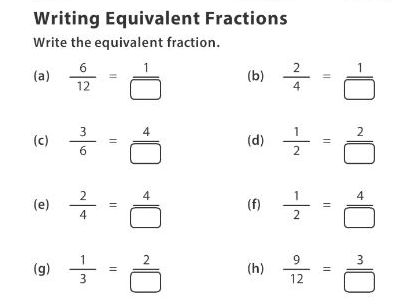 Writing Equivalent Fractions | Teaching Resources Writing Equivalent Fractions | Teaching Resources