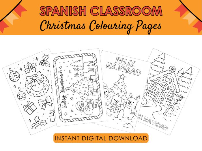 Spanish End Of Term Colouring