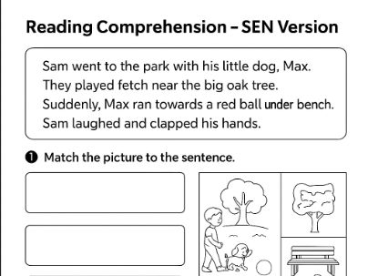 Reading Comprehension – SEN Version
