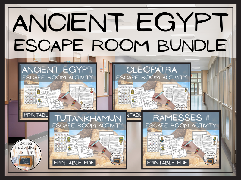 Ancient Egypt Escape Room Activity Bundle | Year 5 or Year 6