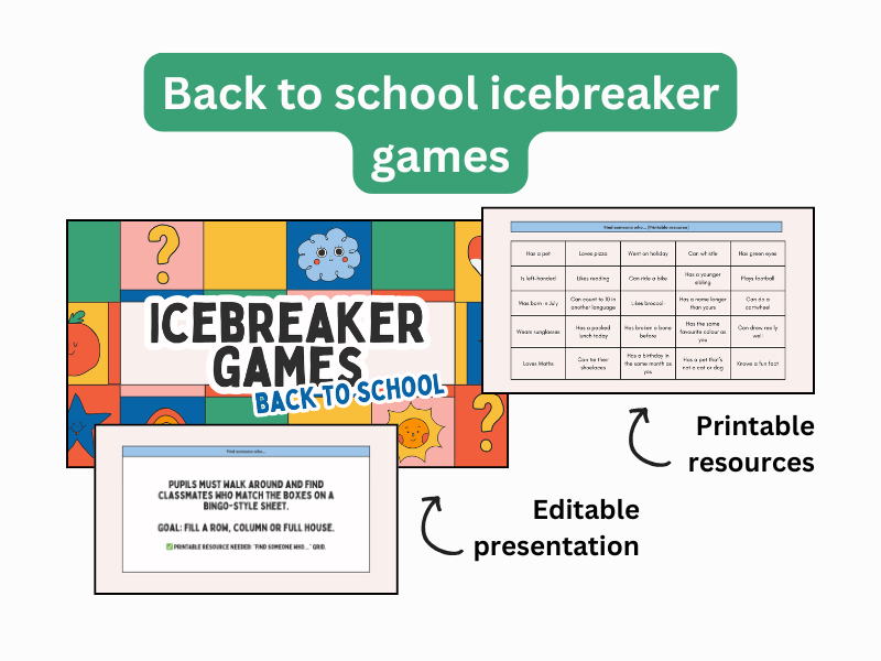 Back to School Icebreaker Games – 15 Fun Activities + Printable Resources (KS1 & KS2)