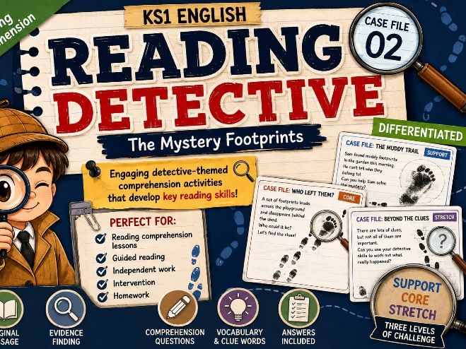 Year 2 Reading Comprehension – Mystery Footprints