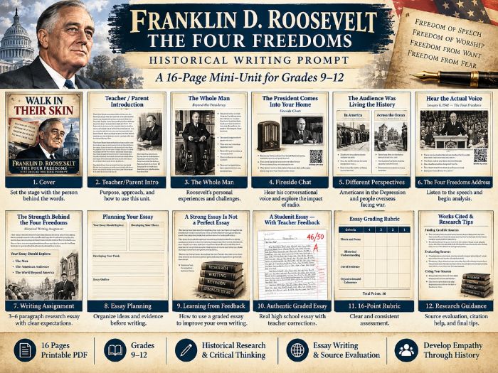 FDR Four Freedoms: Historical Writing Prompt
