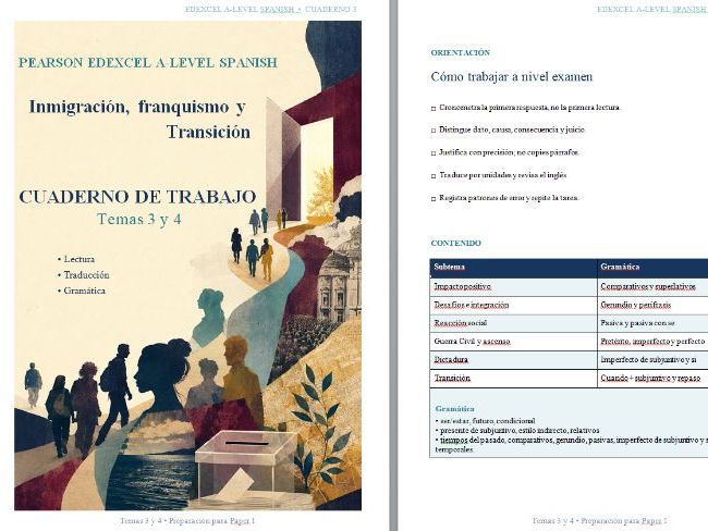 Edexcel_Spanish_A-level_ THEMES 3 AND 4: INMIGRACIÓN, FRANQUISMO Y TRANSICIÓN