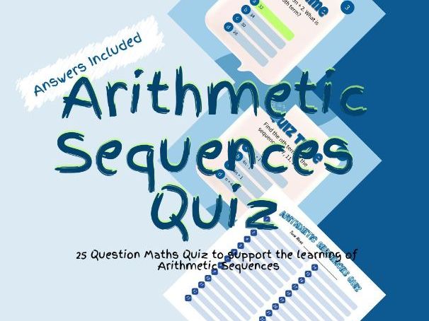Maths Arithmetic Sequences Quiz Game Activity