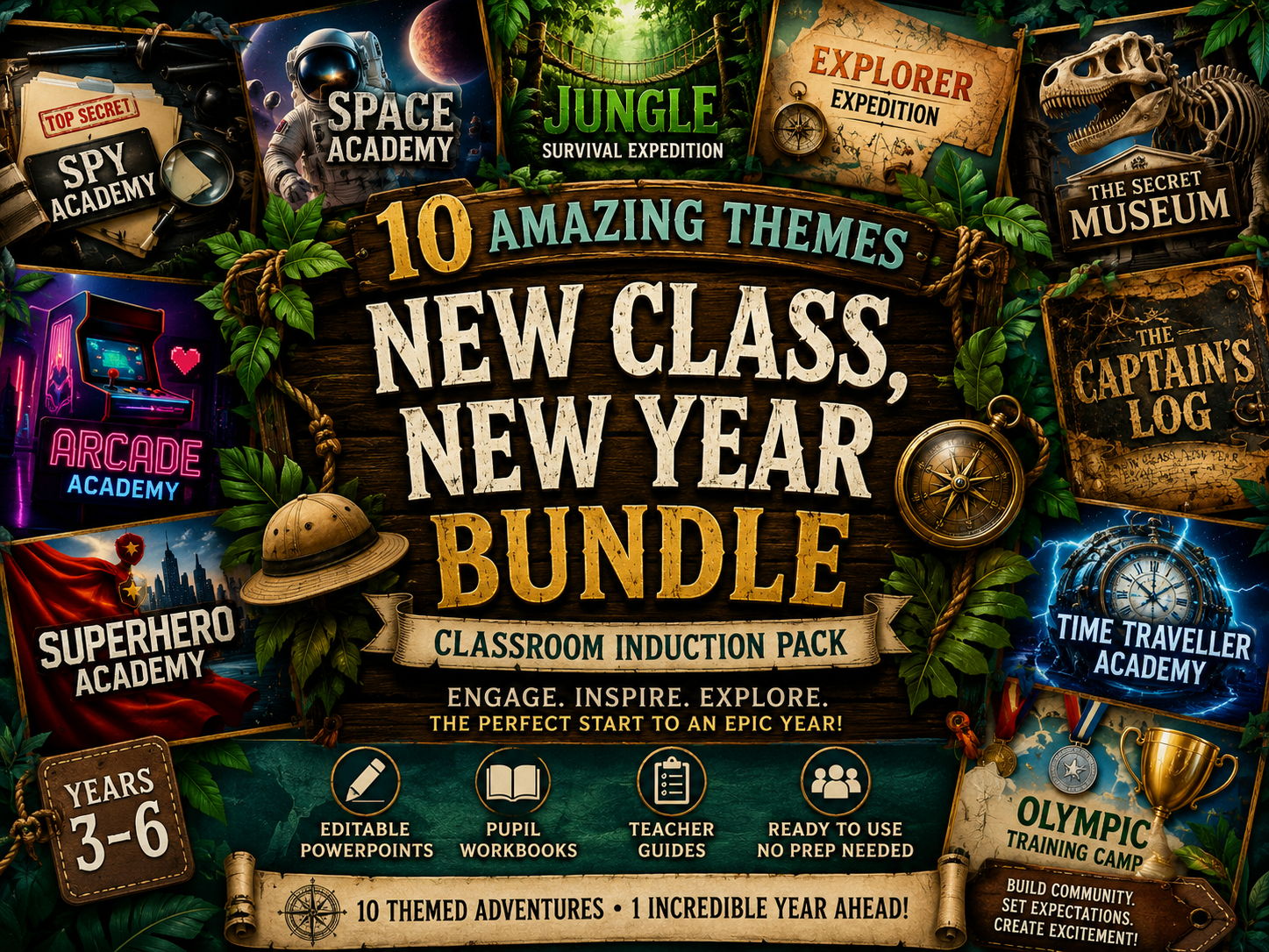 KS2 New Class, New Year Ultimate Collection - 10 Editable Classroom Induction Themes