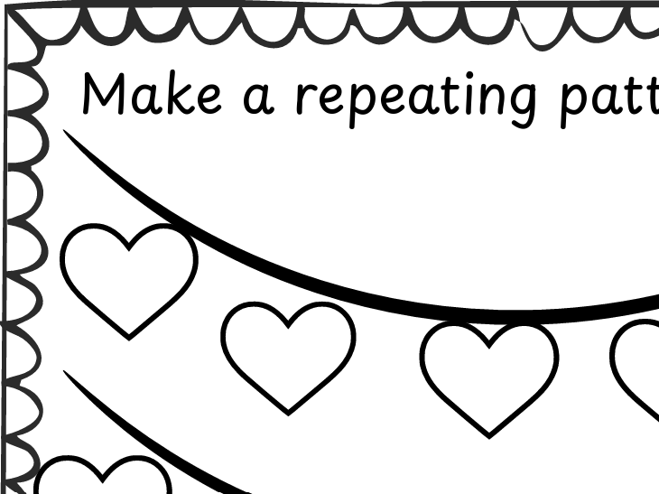Repeating patterns colouring sheets for early maths