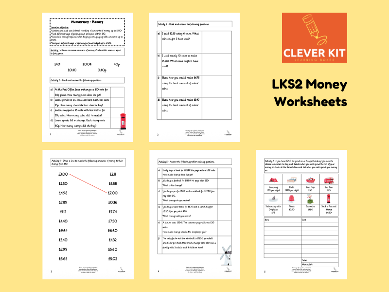 LKS2 Money Worksheets