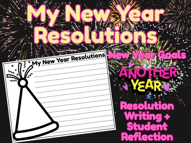 My New Year Resolutions Writing Page