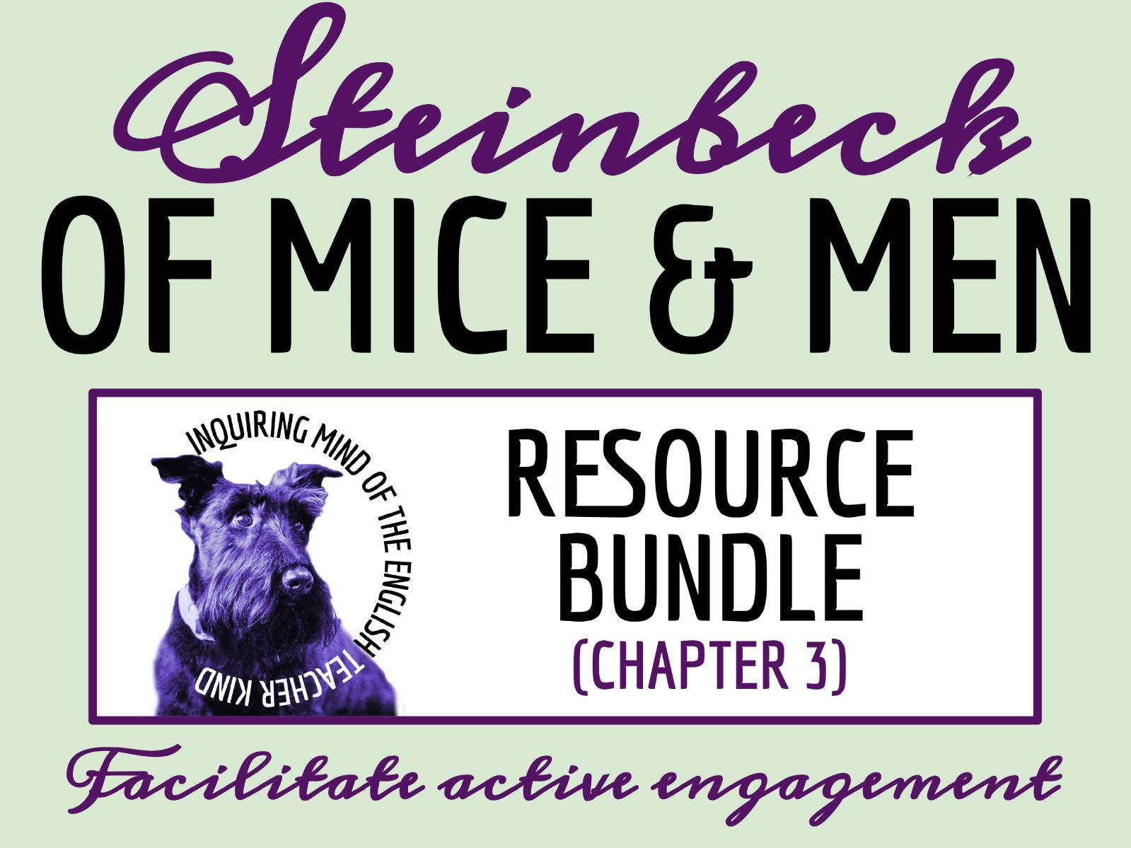 Of Mice and Men Chapter 3 Quiz, Analysis Worksheet, and Vocabulary Activities
