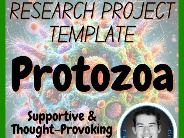 Protozoa | Biology Research Project Template | Digital + Print + HTML