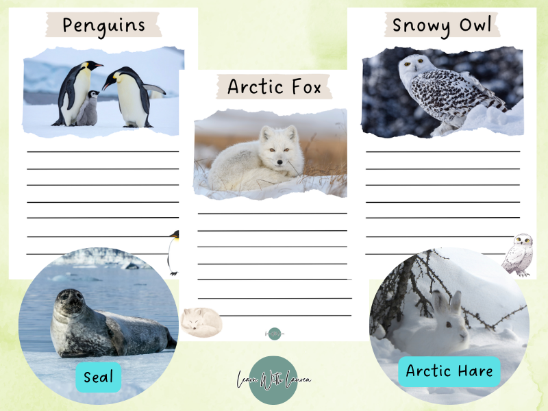Cold Climate Animal Writing Pack