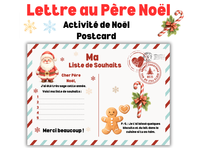 Lettre au Père Noël | Activité de Noël