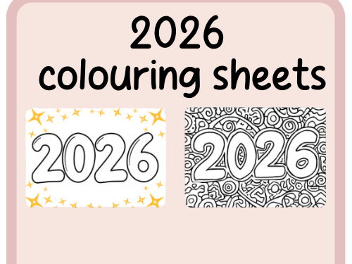 2026 colouring sheets