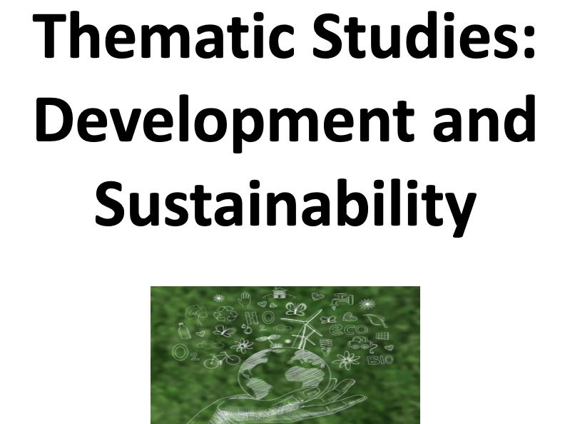 Development and Sustainability: Complete Thematic Study