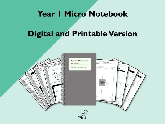 Year 1 Micro Notebook (Digital and Printable versions)