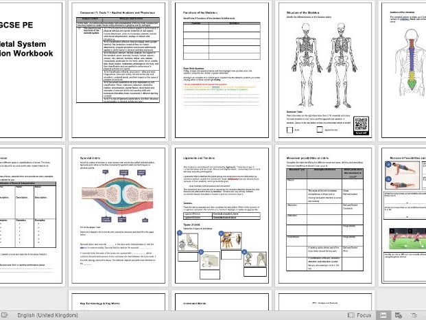 GCSE PE Skeletal System Workbook