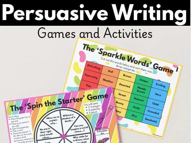 Persuasive Writing Games | Persuasive Language Games