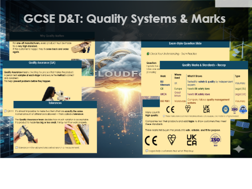 GCSE D&T: Quality Systems QC & QA Marks