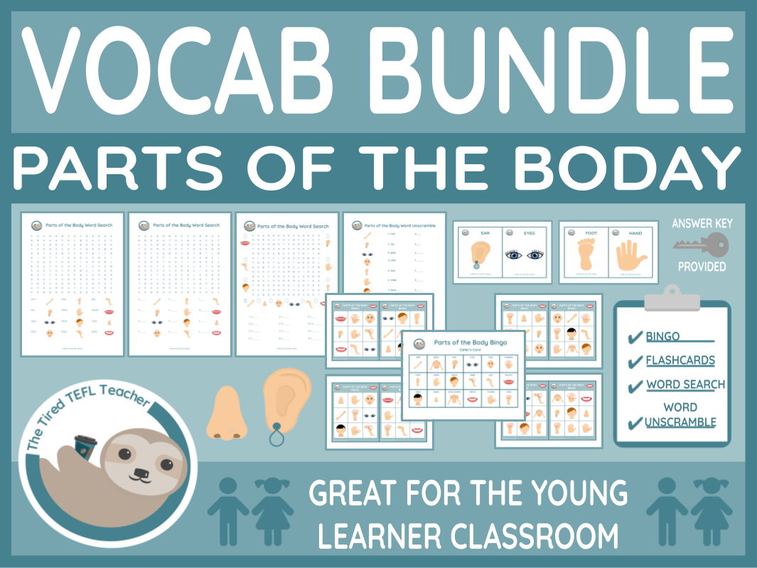 ESL Parts of the Body Vocabulary Bundle