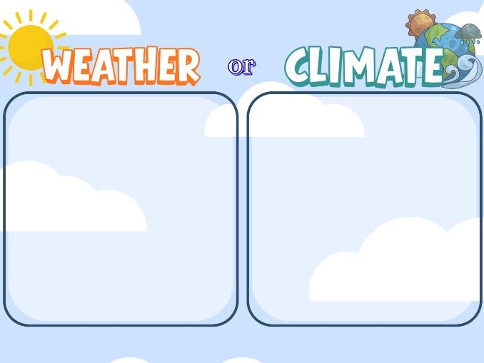 WEATHER OR CLIMATE SORT