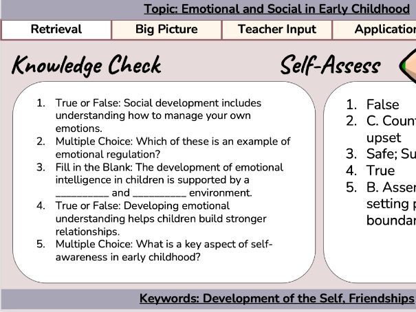 BTEC AAQ Health and Social Care - Unit 1 - Aim A (Early Childhood and Adolescence)