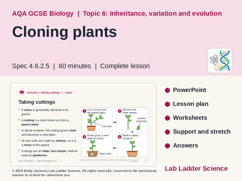 B6-11 Cloning Plants: AQA GCSE Biology