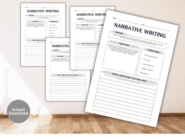 Computer Science Narrative Writing Worksheets – Free Creative Thinking Set