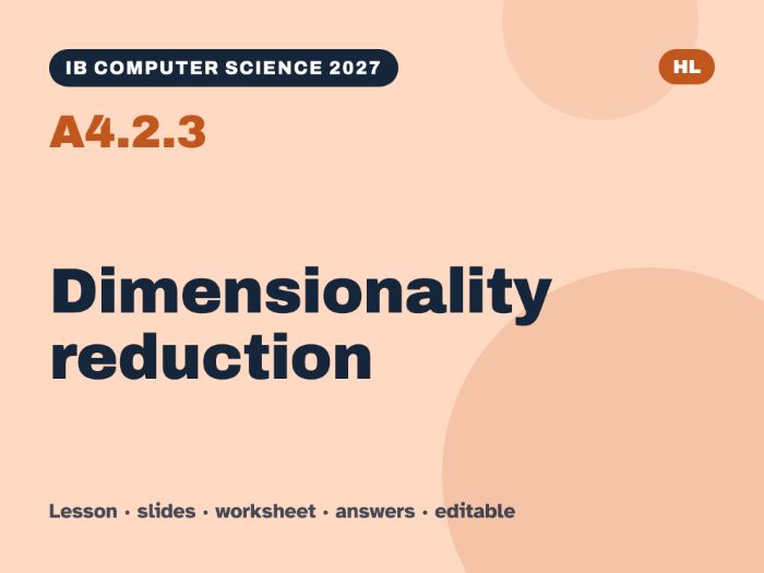 IB Computer Science 2027 – A4.2.3 Dimensionality reduction – Lesson & Worksheet