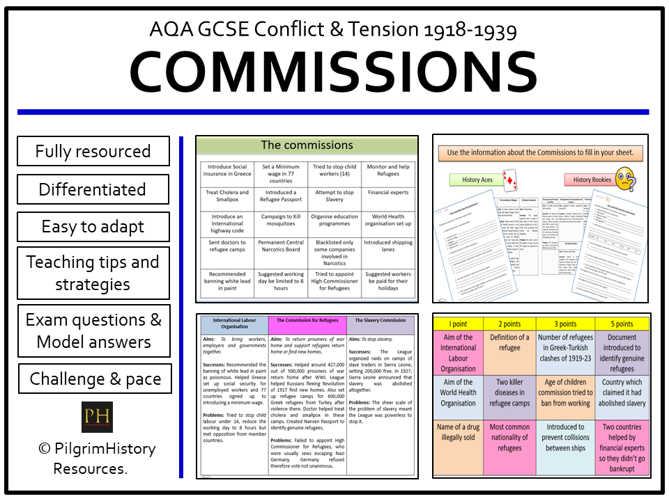 AQA GCSE Conflict & Tension: League of Nations Commissions