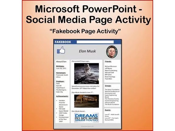 Social Media Page Activity for Teaching Microsoft PowerPoint Skills