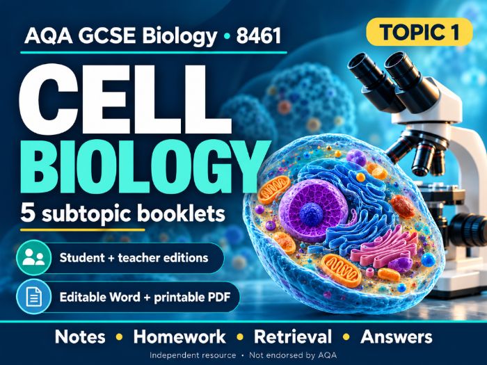 AQA GCSE Biology Cell Biology | Editable Notes and Activities