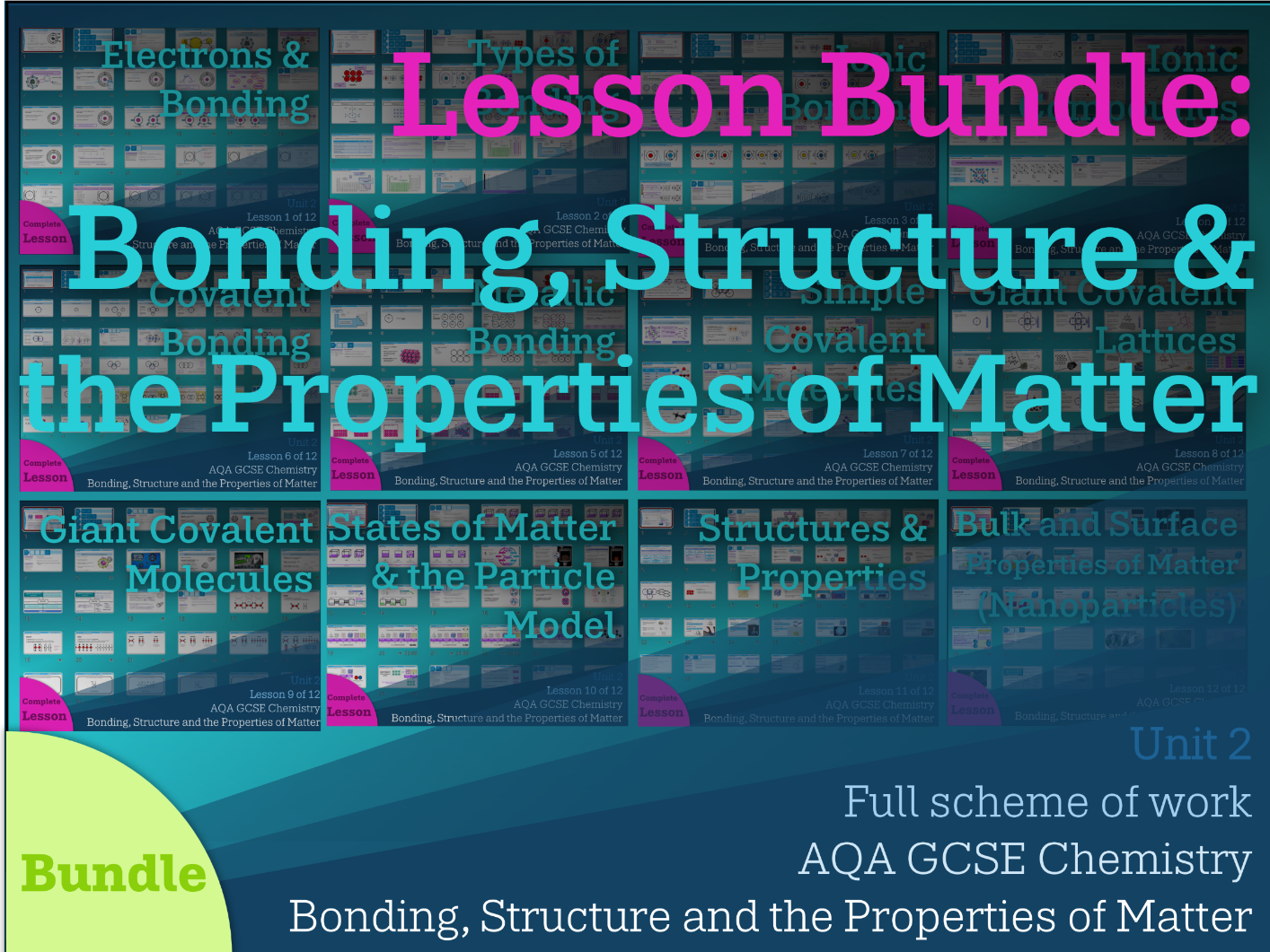 Bonding, Structure and the Properties of Matter | Lesson Bundle